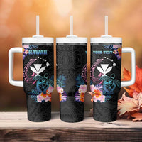 Personalised Hawaii Tumbler With Handle Kanaka Maoli With Fish Hook