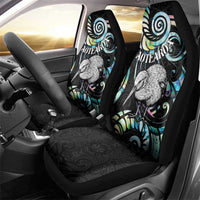 New Zealand Kiwi Bird Car Seat Cover Silver Fern Koru Paua Shell