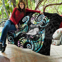 New Zealand Kiwi Bird Quilt Silver Fern Koru Paua Shell