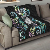 New Zealand Kiwi Bird Quilt Silver Fern Koru Paua Shell