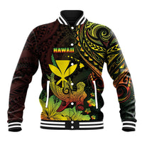 Personalised Hawaii Baseball Jacket Kanaka Maoli With Hammerhead Shark