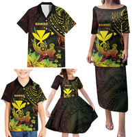 Personalised Hawaii Family Matching Puletasi and Hawaiian Shirt Kanaka Maoli With Hammerhead Shark
