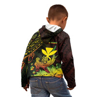 Personalised Hawaii Kid Hoodie Kanaka Maoli With Hammerhead Shark