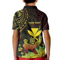 Personalised Hawaii Kid Polo Shirt Kanaka Maoli With Hammerhead Shark