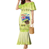New Zealand Kiwi Family Matching Mermaid Dress and Hawaiian Shirt I Just Really Like Kiwis
