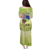 New Zealand Kiwi Family Matching Puletasi and Hawaiian Shirt I Just Really Like Kiwis