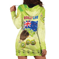 New Zealand Kiwi Hoodie Dress I Just Really Like Kiwis