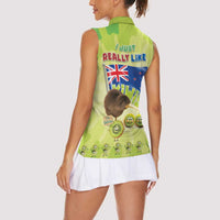 New Zealand Kiwi Women Sleeveless Polo Shirt I Just Really Like Kiwis