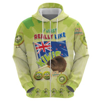 New Zealand Kiwi Zip Hoodie I Just Really Like Kiwis DT04 - Polynesian Pride