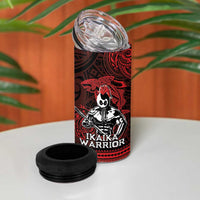 Hawaii Ikaika Warrior 4 in 1 Can Cooler Tumbler Hawaiian Tribal Tattoo