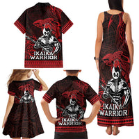 Hawaii Ikaika Warrior Family Matching Tank Maxi Dress and Hawaiian Shirt Hawaiian Tribal Tattoo