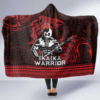 Hawaii Ikaika Warrior Hooded Blanket Hawaiian Tribal Tattoo
