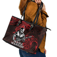 Hawaii Ikaika Warrior Leather Tote Bag Hawaiian Tribal Tattoo