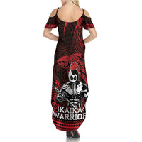 Hawaii Ikaika Warrior Summer Maxi Dress Hawaiian Tribal Tattoo