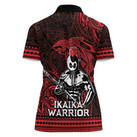 Hawaii Ikaika Warrior Women Polo Shirt Hawaiian Tribal Tattoo