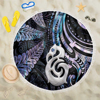 New Zealand Aotearoa Beach Blanket Maori Hei Manaia Purple Paua Shell DT04 One Size 150cm Purple - Polynesian Pride