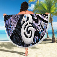 New Zealand Aotearoa Beach Blanket Maori Hei Manaia Purple Paua Shell DT04 - Polynesian Pride
