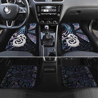 New Zealand Aotearoa Car Mats Maori Hei Manaia Purple Paua Shell DT04 Set 4pcs Purple - Polynesian Pride