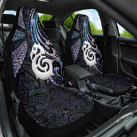 New Zealand Aotearoa Car Seat Cover Maori Hei Manaia Purple Paua Shell