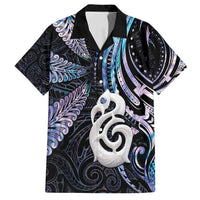 New Zealand Aotearoa Family Matching Long Sleeve Bodycon Dress and Hawaiian Shirt Maori Hei Manaia Purple Paua Shell