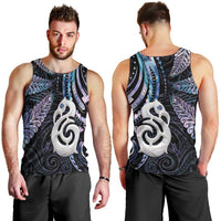 New Zealand Aotearoa Men Tank Top Maori Hei Manaia Purple Paua Shell DT04 - Polynesian Pride
