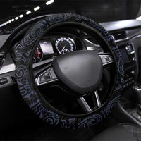 New Zealand Aotearoa Steering Wheel Cover Maori Hei Manaia Purple Paua Shell DT04 Universal Fit Purple - Polynesian Pride