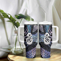 New Zealand Aotearoa Tumbler With Handle Maori Hei Manaia Purple Paua Shell DT04 - Polynesian Pride