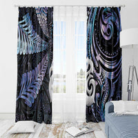 New Zealand Aotearoa Window Curtain Maori Hei Manaia Purple Paua Shell DT04 - Polynesian Pride