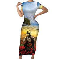 New Zealand ANZAC Day Family Matching Short Sleeve Bodycon Dress and Hawaiian Shirt The Ode Remembrance And Poppy