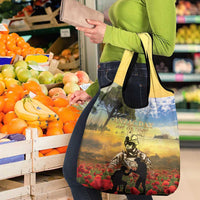 New Zealand ANZAC Day Grocery Bag The Ode Remembrance And Poppy