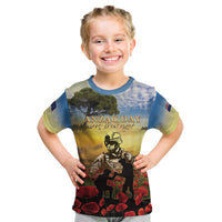 New Zealand ANZAC Day Kid T Shirt The Ode Remembrance And Poppy