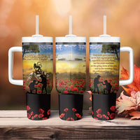 New Zealand ANZAC Day Tumbler With Handle The Ode Remembrance And Poppy