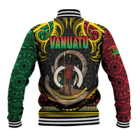 Vanuatu Language Week Baseball Jacket Boar Tusk Warrior Tribal Floral Pattern