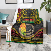 Vanuatu Language Week Blanket Boar Tusk Warrior Tribal Floral Pattern