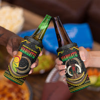 Vanuatu Language Week 4 in 1 Can Cooler Tumbler Boar Tusk Warrior Tribal Floral Pattern