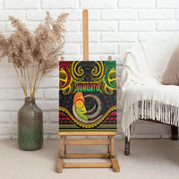 Vanuatu Language Week Canvas Wall Art Boar Tusk Warrior Tribal Floral Pattern
