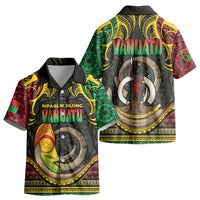 Vanuatu Language Week Kid Hawaiian Shirt Boar Tusk Warrior Tribal Floral Pattern DT05 - Polynesian Pride