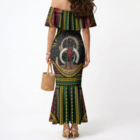 Vanuatu Language Week Mermaid Dress Boar Tusk Warrior Tribal Floral Pattern DT05 - Polynesian Pride