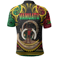 Vanuatu Language Week Polo Shirt Boar Tusk Warrior Tribal Floral Pattern DT05 - Polynesian Pride