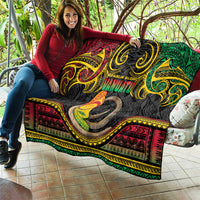 Vanuatu Language Week Quilt Boar Tusk Warrior Tribal Floral Pattern