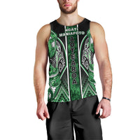 Aotearoa Ngati Maniapoto Men Tank Top Maori Tribal Green Paua Shell Pattern DT05 - Polynesian Pride