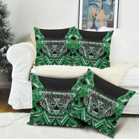 Aotearoa Ngati Maniapoto Pillow Cover Maori Tribal Green Paua Shell Pattern DT05 - Polynesian Pride