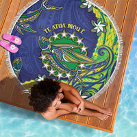 Cook Islands Language Week Beach Blanket Flying Fish 15 Stars Tribal Patterns