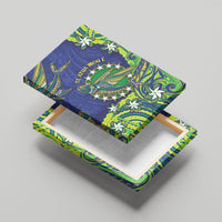 Cook Islands Language Week Canvas Wall Art Flying Fish 15 Stars Tribal Patterns