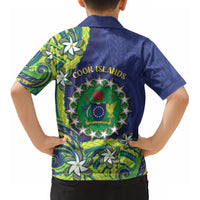 Cook Islands Language Week Kid Hawaiian Shirt Flying Fish 15 Stars Tribal Patterns DT05 - Polynesian Pride