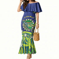 Cook Islands Language Week Mermaid Dress Flying Fish 15 Stars Tribal Patterns