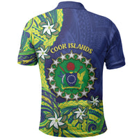 Cook Islands Language Week Polo Shirt Flying Fish 15 Stars Tribal Patterns DT05 - Polynesian Pride