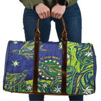 Cook Islands Language Week Travel Bag Flying Fish 15 Stars Tribal Patterns
