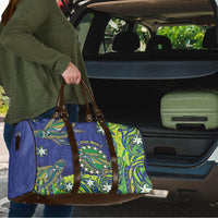 Cook Islands Language Week Travel Bag Flying Fish 15 Stars Tribal Patterns