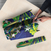Cook Islands Language Week Umbrella Flying Fish 15 Stars Tribal Patterns